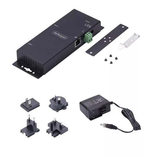 StarTech.com I23-SERIAL-ETHERNET soros átalakító/jelismétlő/izolátor RS-232 RJ-45 Fekete