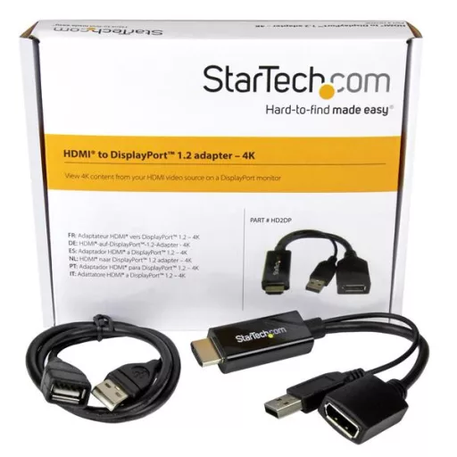 StarTech.com HD2DP video átalakító kábel Fekete