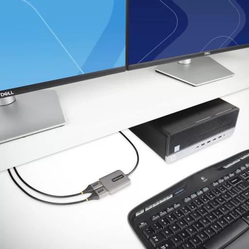 StarTech.com MST14DP122DP video átalakító kábel 0,3 M DisplayPort 2 x DVI Szürke