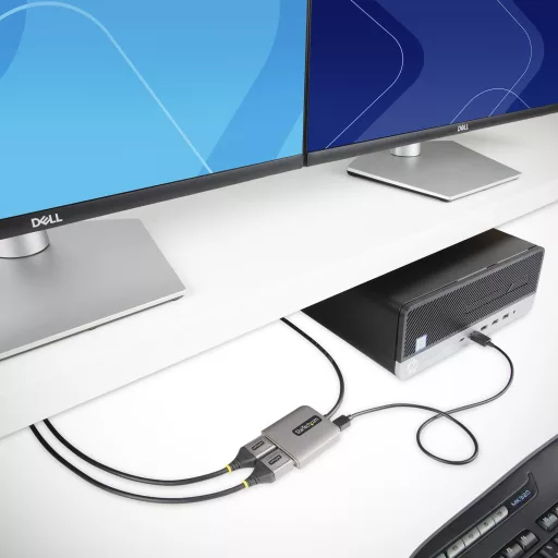 StarTech.com MST14DP122DP video átalakító kábel 0,3 M DisplayPort 2 x DVI Szürke