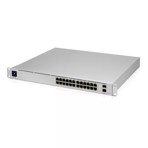 Ubiquiti UniFi Pro 24-Port PoE Vezérelt L2/L3 Gigabit Ethernet (10/100/1000) Ethernet-áramellátás (PoE) támogatása 1U Ezüst
