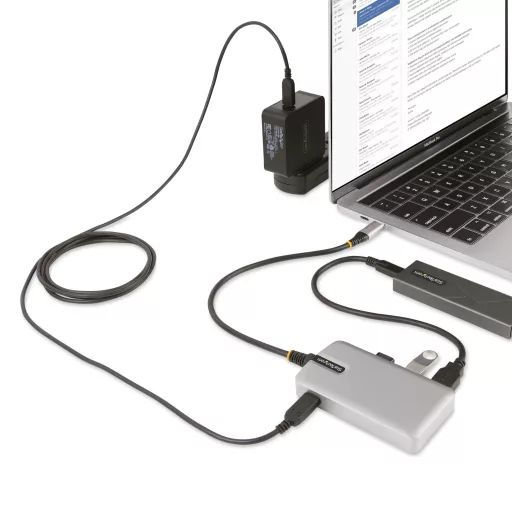 StarTech.com HB31C3A1CDPPD3 hálózati csatlakozó USB 3.2 Gen 2 (3.1 Gen 2) Type-C 10000 Mbit/s Ezüst