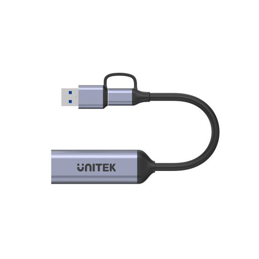 UNITEK V1167A video átalakító kábel USB Type-A/USB Type-C HDMI Fekete