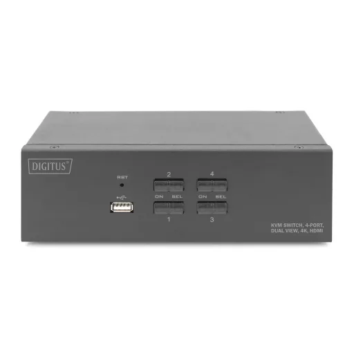 Digitus DS-12883 KVM kapcsoló Fekete