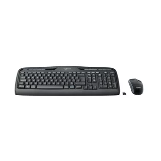   Logitech Wireless Combo MK330 billentyűzet Egér mellékelve Irodai USB QWERTZ Német Fekete