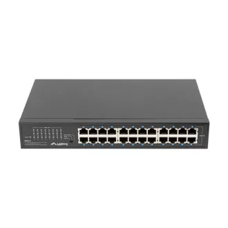   Lanberg RSGE-24 hálózati kapcsoló Beállítást nem igénylő (unmanaged) Gigabit Ethernet (10/100/1000) 1U Fekete
