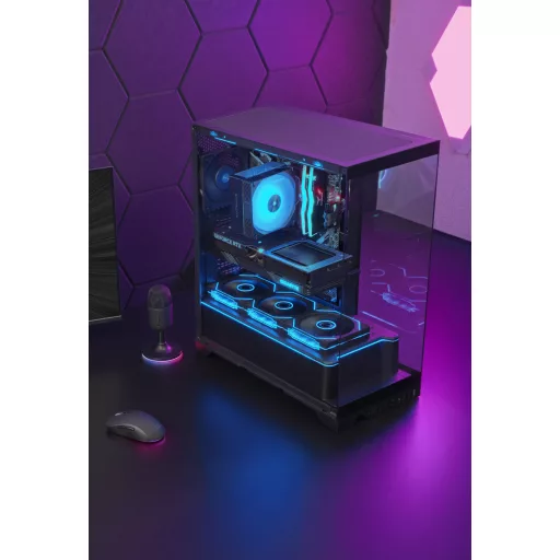 Mars Gaming MCPRISMA Midi Tower Fekete