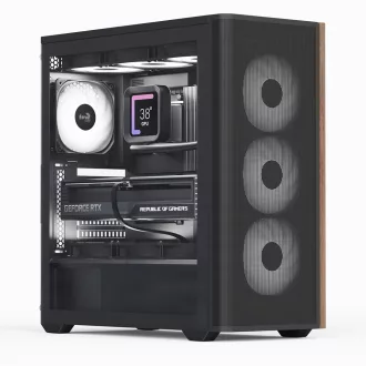 Aerocool D501A Midi Tower Fekete