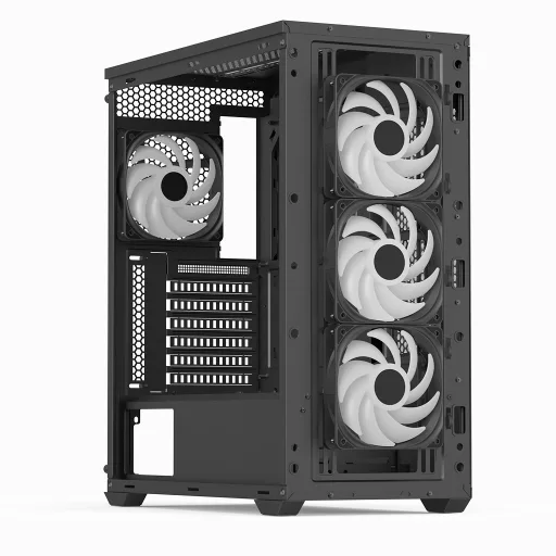 Aerocool D501A Midi Tower Fekete