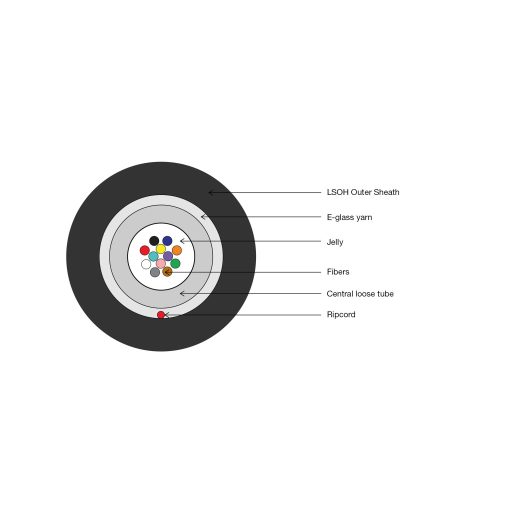 Digitus DK-39041-U InfiniBand és száloptikai kábel 1 M U-DQ(ZN) BH Fekete