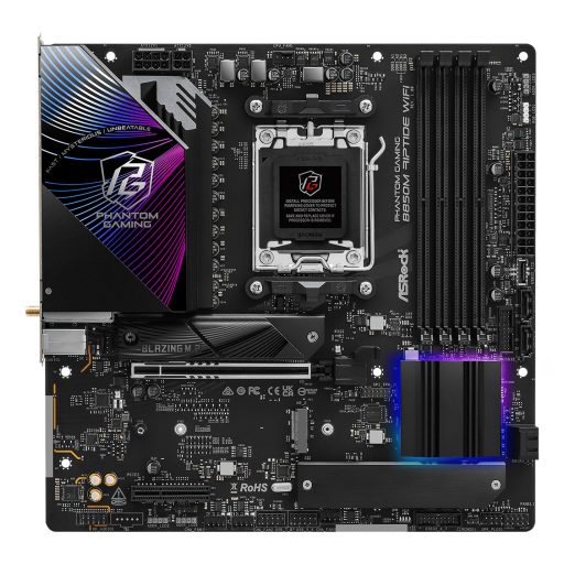 Asrock Phantom Gaming B850M Riptide WiFi AMD B850 Socket AM5 Micro ATX