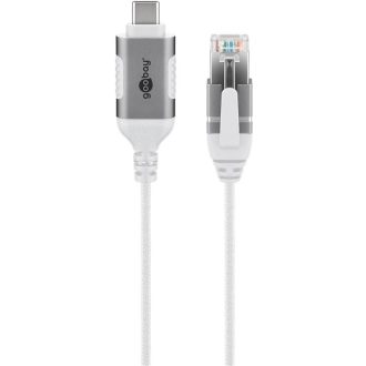   Goobay 74387 csatlakozó átlakító USB 3.1 type A RJ45 Fehér