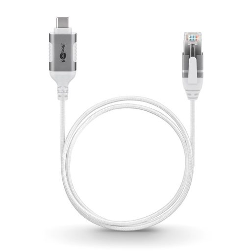 Goobay 74387 csatlakozó átlakító USB 3.1 type A RJ45 Fehér