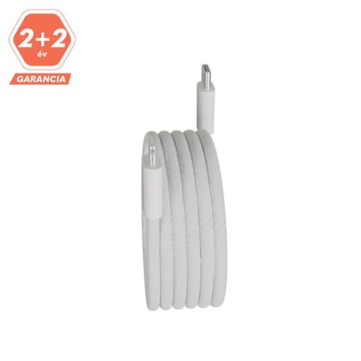KAB AVAX CB611W MAGNETY 27W USB-C - LIGHTNING mágneses gyorstöltő kábel, fonott, fehér - 1m