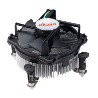   Akasa AK-955A-BV2 számítógépes hűtőrendszer Processzor Hűtő 9 cm Alumínium, Fekete 1 db