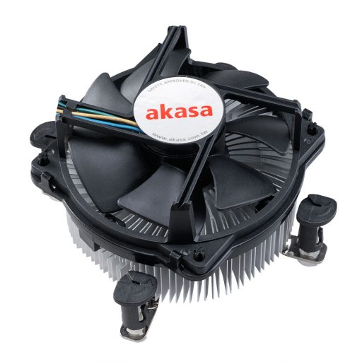 Akasa AK-955A-BV2 számítógépes hűtőrendszer Processzor Hűtő 9 cm Alumínium, Fekete 1 db