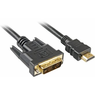   Sharkoon 4044951009077 video átalakító kábel 5 M HDMI DVI-D Fekete