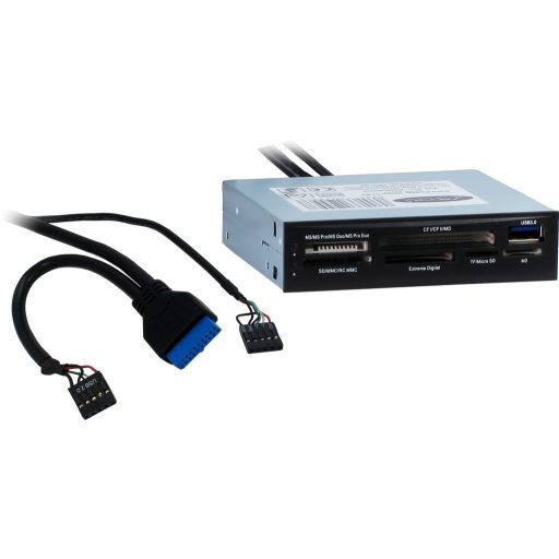 Inter-Tech CI-01 kártyaolvasó USB 3.2 Gen 1 (3.1 Gen 1) Belső Fekete