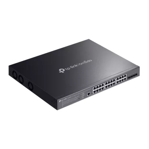 TP-Link Omada SG3428XMPP hálózati kapcsoló Vezérelt L2+ Gigabit Ethernet (10/100/1000) Ethernet-áramellátás (PoE) támogatása 1U Fekete