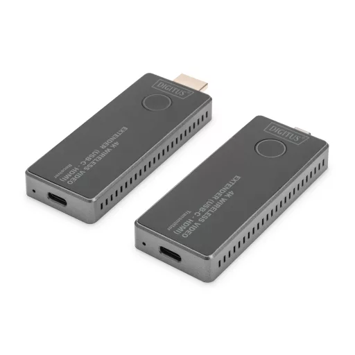 Digitus DS-55324 audió/videó jeltovábbító AV adó- és vevőegység