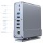 Gembird A-CF-COMBO15-01 USB Type-CF 15-in-1 multi-port adapter (USB hub AF-ports v.2x2 + v.3x3, Type-CF + HDMIx2 + DisplayPort + PD + card reader + GigaLAN + 3.5 mm audio), grey