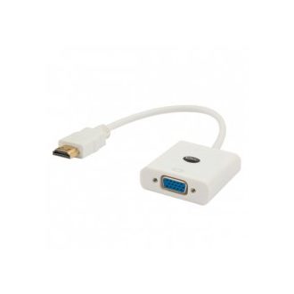   Savio CL-27B video átalakító kábel 0,1 M HDMI A-típus (Standard) VGA (D-Sub) Fehér
