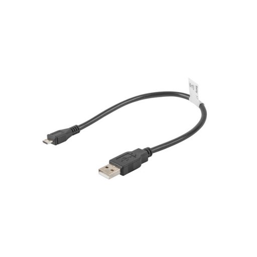 Lanberg CA-USBM-10CC-0003-BK USB kábel USB 2.0 0,3 M Micro-USB B USB A Fekete