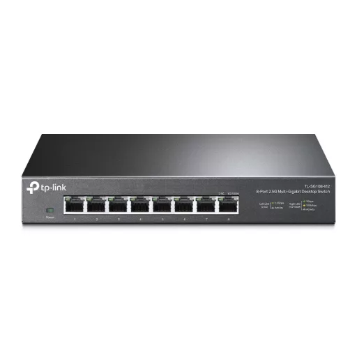 TP-Link TL-SG108-M2 hálózati kapcsoló Beállítást nem igénylő (unmanaged) 2.5G Ethernet (100/1000/2500) Fekete