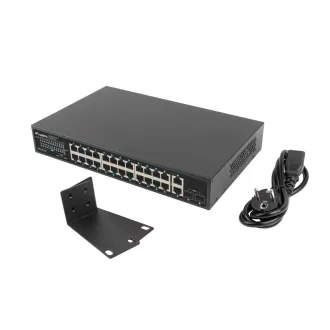   Lanberg RSGE-24P-2GE-2S-250 hálózati kapcsoló Beállítást nem igénylő (unmanaged)