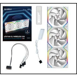 Lian Li UNI FAN SL Wireless 120 12 cm Fehér 3 db