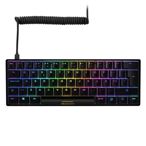 Sharkoon SGK50 S4 billentyűzet Játék USB QWERTY Portugál Fekete