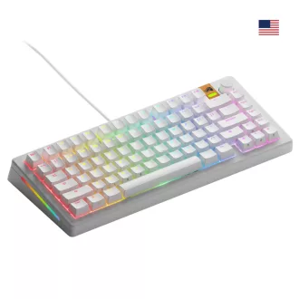   Glorious Gaming GMMK 3 HE 75% Prebuilt billentyűzet Játék USB QWERTY Amerikai angol Fehér