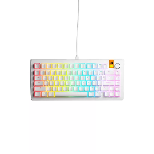 Glorious Gaming GMMK 3 HE 75% Prebuilt billentyűzet Játék USB QWERTY Amerikai angol Fehér