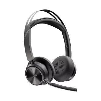   HP Poly Voyager Focus 2 Microsoft Teams Certified USB-C-C Headset +USB-C/A Adapter +Charging Stand
