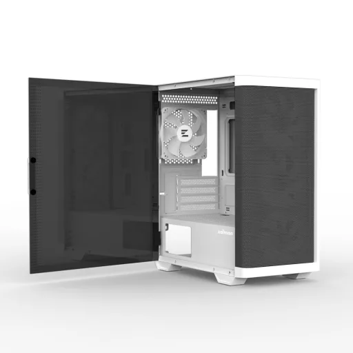 Zalman M4 WHITE Mini Tower Fekete, Fehér