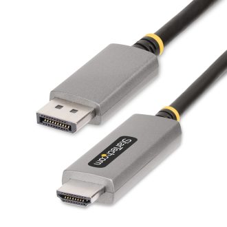   StarTech.com 133DISPLAYPORTHDMI21 video átalakító kábel 2 M DisplayPort HDMI Fekete, Ezüst