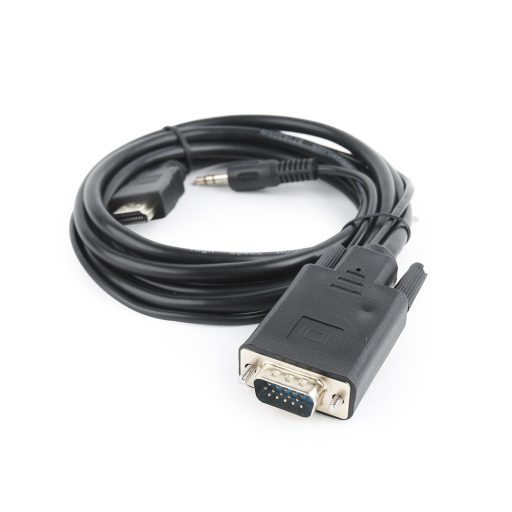 Gembird A-HDMI-VGA-03-10 video átalakító kábel 3 M HDMI + 3.5mm VGA (D-Sub) Fekete