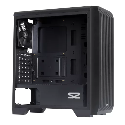 Zalman S2 Midi Tower Case - Black Window Fekete