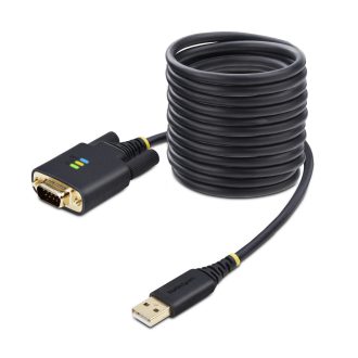   StarTech.com 1P10FFC-USB-SERIAL soros kábel Fekete 3 M USB A típus DB-9