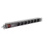 Lanberg PDU-07F-0200-BK áramelosztó egység (PDU) 7 AC kimenet(ek) 1U Fekete