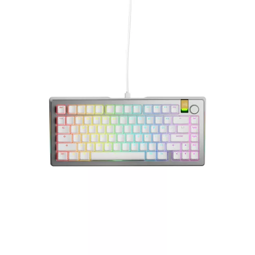 Glorious Gaming GMMK 3 PRO HE 75% Prebuilt billentyűzet Játék USB QWERTY Amerikai angol Ezüst