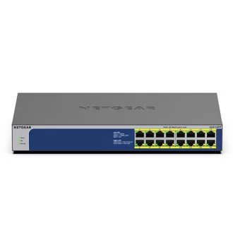   NETGEAR GS516PP Beállítást nem igénylő (unmanaged) Gigabit Ethernet (10/100/1000) Ethernet-áramellátás (PoE) támogatása Kék, Szürke