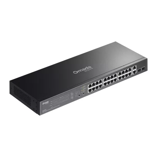 OMADA ES228GP hálózati kapcsoló Vezérelt L2 Gigabit Ethernet (10/100/1000) Ethernet-áramellátás (PoE) támogatása Fekete