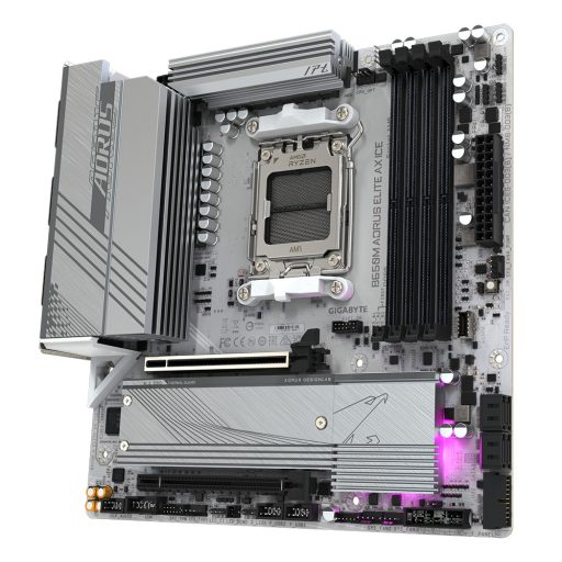 GIGABYTE B650M AORUS ELITE AX ICE AMD B650 Socket AM5 Micro ATX