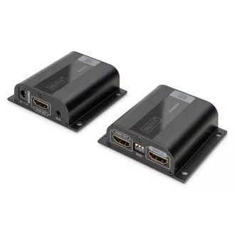   Digitus DS-55100-1 audió/videó jeltovábbító AV adó- és vevőegység Fekete