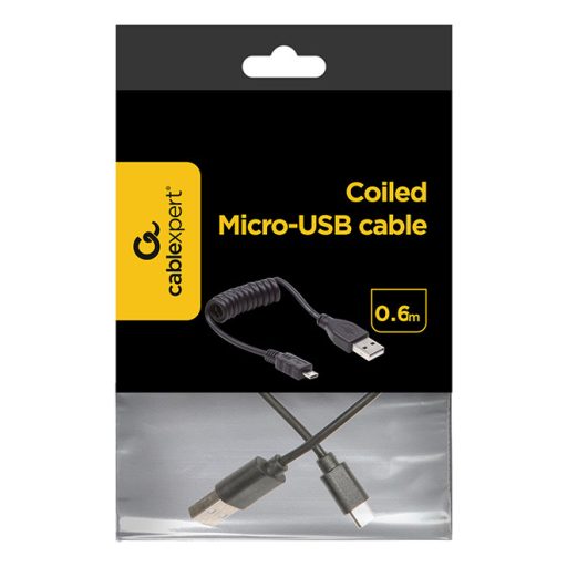 Gembird USB A - MicroUSB B, 0.6m USB kábel USB 2.0 0,6 M Micro-USB B Fekete