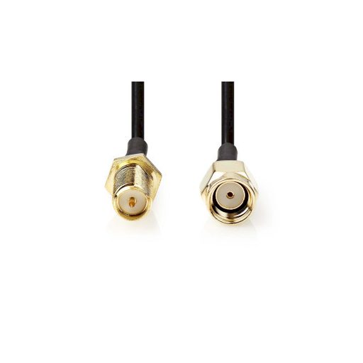 Nedis CSGL02210BK10 koax kábel 1 M RP-SMA Fekete