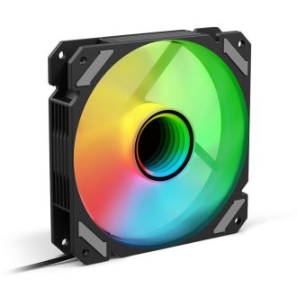 Sharkoon SHARK Mirror PWM RGB 12 cm Fekete 1 db