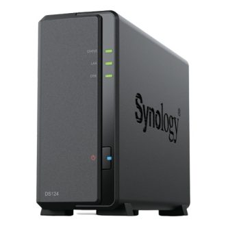   Synology DiskStation DS124 tárolószerver NAS Asztali Realtek RTD1619B 1 GB DDR4 0 TB DiskStation Manager Fekete