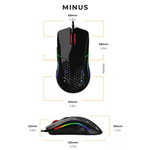 Glorious Gaming Model O- egér Játék Jobbkezes USB A típus Optikai 3200 DPI